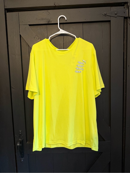 Puma Neon Yellow Short Sleeve Performance Tee